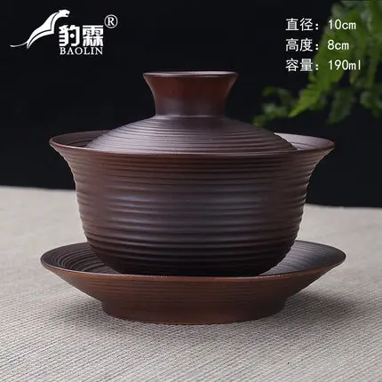 Чайная чашка Цзиндэчжэнь Gaiwan чайная Фиолетовый Глиняный чай гунг фу зеленый Da Hong