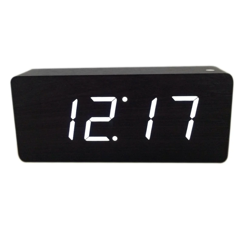 

2019 new Modern Calendar Alarm Clocks ,Thermometer Wooden clocks,LED display Clock , Big numbers with digital clocks A58DNA