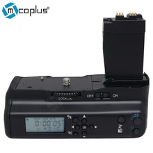 Mcoplus BG-550DL aderência vertical da bateria, temporizador lcd para canon eos 550d 600d 650d 700d/rebel t2i t3i t4i t5i câmera digital slr