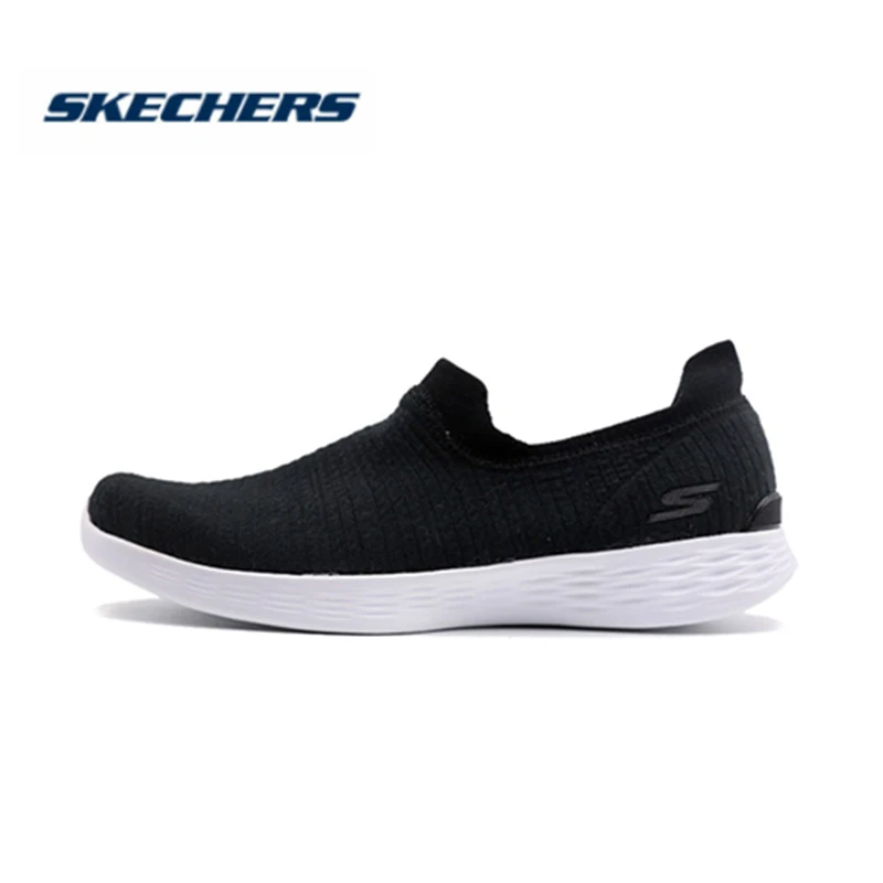 Skechers/Осенняя обувь на плоской подошве; Женская Удобная обувь без застежки из сетчатого материала; Роскошная Брендовая женская дизайнерская обувь на плоской подошве; 14974-BKW