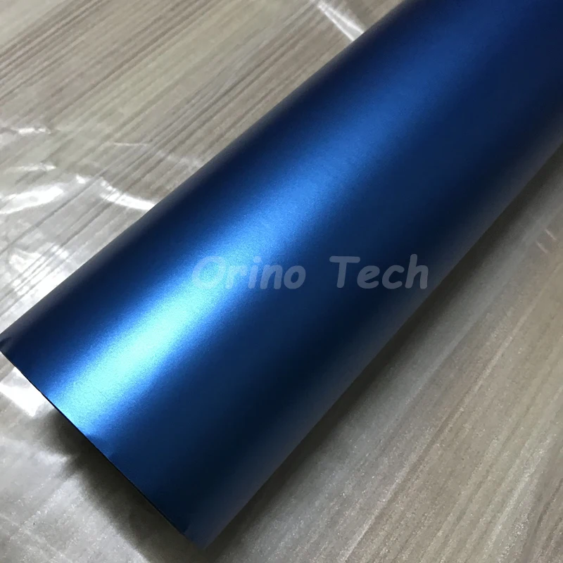 Light Blue Satin Metallic Vinyl Film Wrap-1