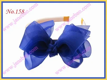

free shipping 2017 Newest 80pcs 3.5'' organza headbands silk girl headbands girl hairbands popular hair clips whosale