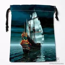 Изготовленный На Заказ Viking Ships Drawstring сумки для хранения путешествий Мини сумка для плавания походная игрушка размер 18x22 см#0412-11-108