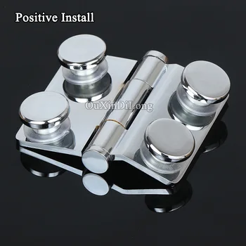 

HOT 10PCS Brass Bathroom Shower Door Hinges Glass Partition Interlayer Shelf Pivot Hinges Waterproof Freely Movable Glass Hinges