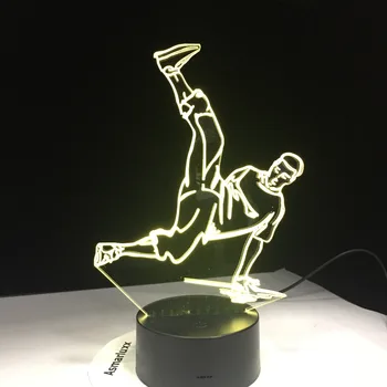 

Street Dance USB 3D LED Night Lights 7 Colors LED 3D Lamp Disco 3D Decoration Lights Hip-Hop Culture Breaking Locking Popping