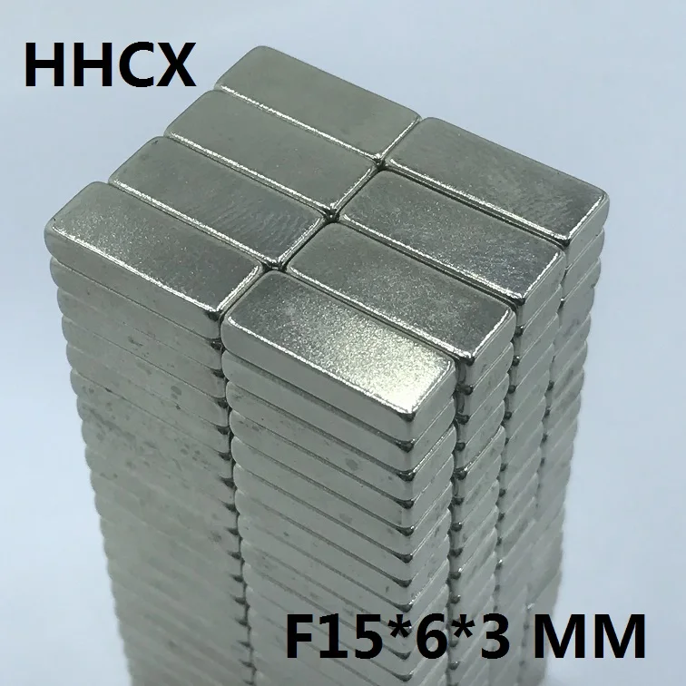 

100pcs/lot magnet 15x6x3 mm N35 Strong Square NdFeB Rare Earth Magnet 15*6*3 mm Neodymium Magnets 15mm x 6mm x 3mm