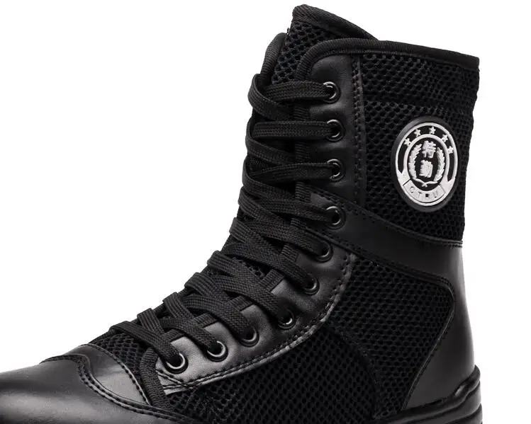 Всесезонные Для мужчин военные Армейские ботинки Теплый плюш зимние ботинки полиции Для мужчин обувь ботильоны с боковой молнией мужской боевой Botas