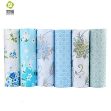 Shuanshuo саржа хлопок флора ткань, Лоскутная Ткань, DIY шитье стеганое жир четверти материал для ребенка и куклы ткань 6 шт. 40x50 см