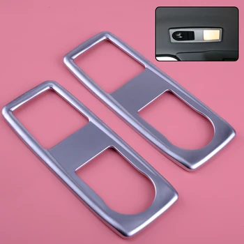 

DWCX 2pcs Car ABS Chrome Interior Roof Rear Reading Light Cover Trim Moulding Fit for BMW X3 F25 X4 F26 2013 2014 2015 2016