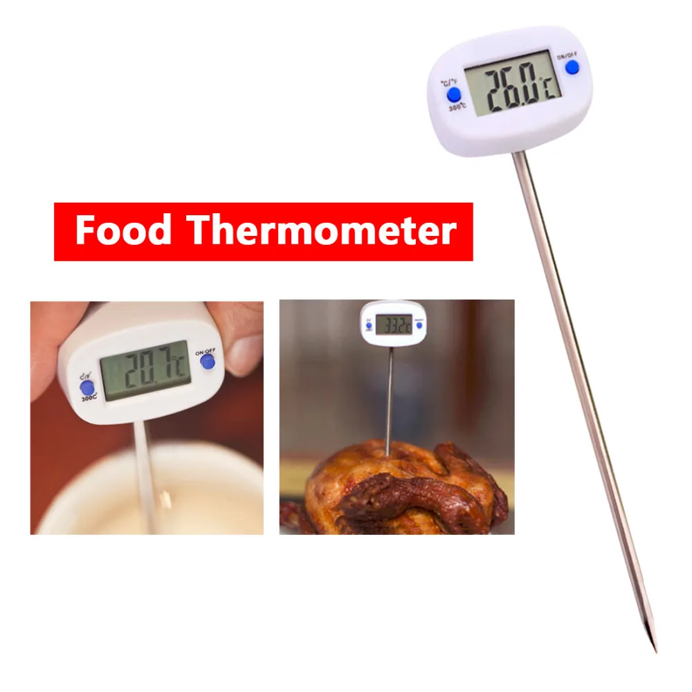 Kitchen 1PC LCD Display Digital Probe Cooking Thermometer Food Temperature Sensor For BBQ  Digital Thermometer