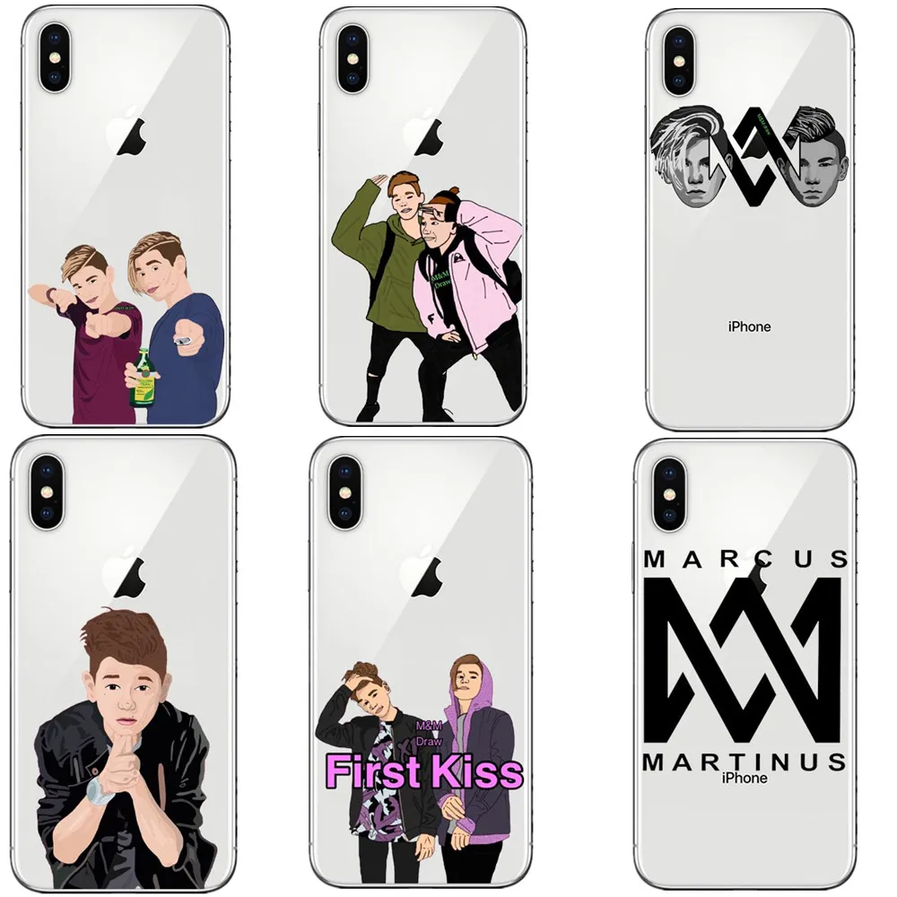 Fashion Nova Star Marcus & Martinus Phone Case For iPhone X 10 7 8 Plus 6 6s Plus 5 5s SE Soft Silicone Protective Phone Cover