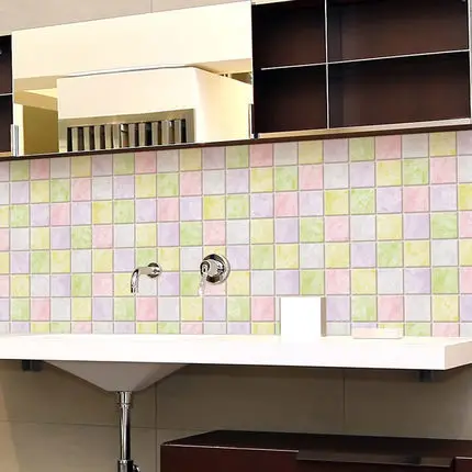 Mosaic Wall Paper Kitchen Oil Sticker Tile Bathroom Toilet Mosaic Wall Paper Kitchen Oil Sticker Tile Bathroom Toilet Waterproof Wallpaper Paste