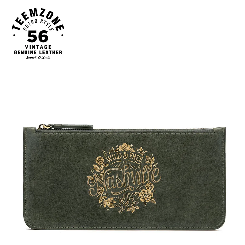 

teemzone Lovely Rabbit Style Fashion Ladies Wallets Genuine Leather Zipper Coin Wallet Women's Long Clutch Phone Purse Q806-09