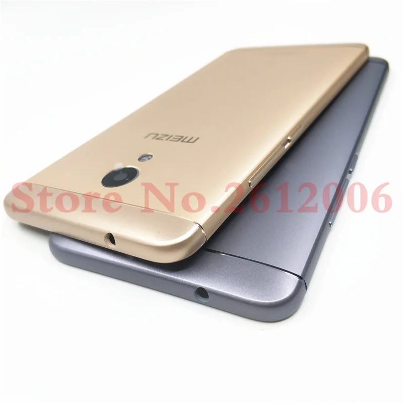 Корпус для Meizu M5S M612H M612M, металлическая задняя крышка для батареи, запасные части для мобильного телефона, чехол с кнопками, объектив камеры