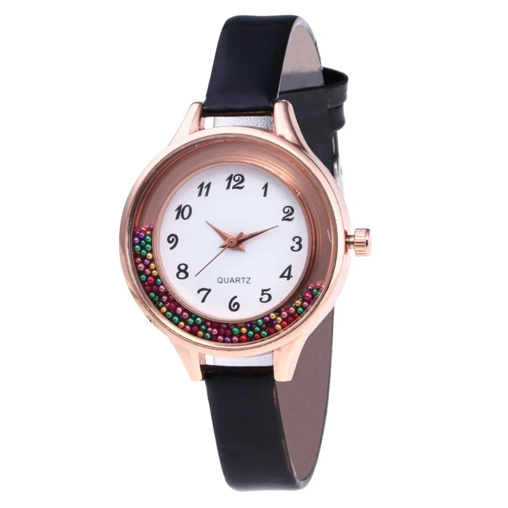 

Interesting Women's Watches With Colorful Beads In A Circle Minimalism Roman Numerals Clock Current Popular Factor Wristwatch@50