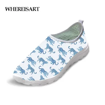 

WHEREISART Cushioning Shoes Men Shoes Summer Fashion Flats Leopard Print Shoes Casual Lightweight Men's Leisure Shoes Custom