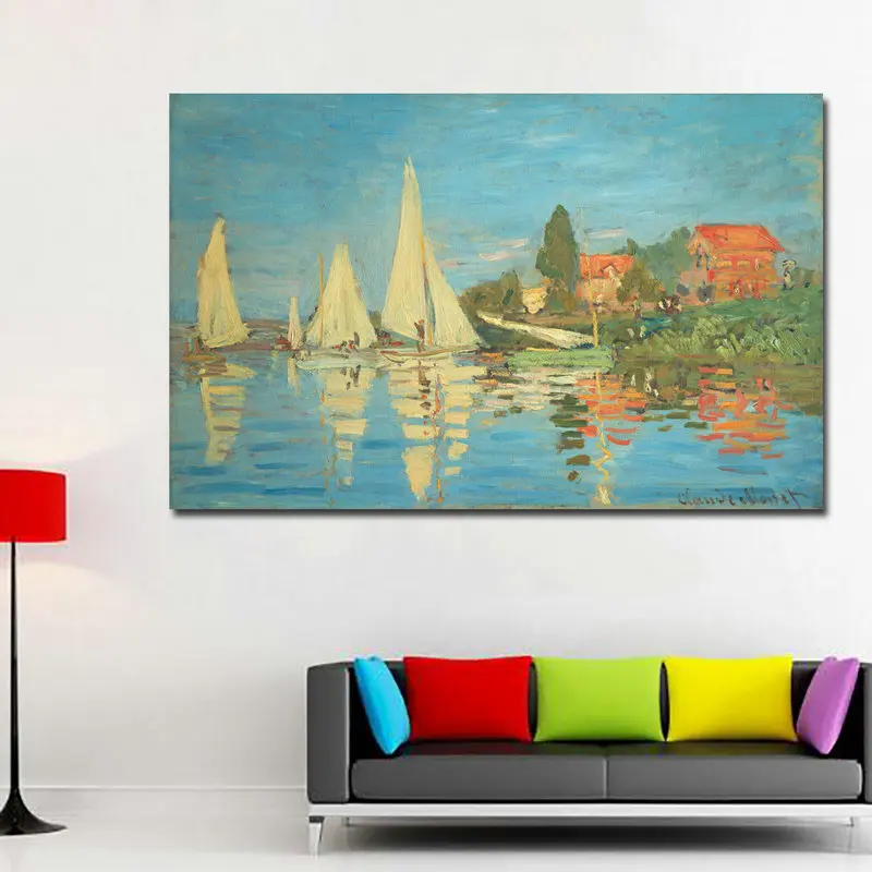 

SELFLESSLY Free shipping! High Quality!Monet Famous Paintings Reproductions HD Print Monet Posters For Living Room Wall