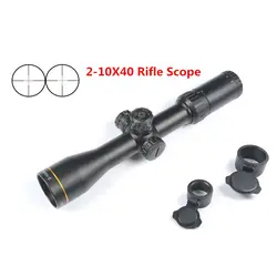 Охотничий прицел 2-10X40 прицел Красный Зеленый Подсветка сетка Mil-dot Scope Air Rifle Sight Caza Mira Para оптический