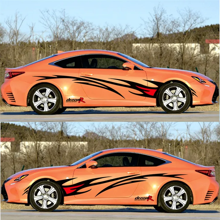 Автомобильный Стайлинг DREAM-R пламя графика дизайн автомобиля стикер для всего на Автомобильный кузов виниловый стикер водонепроницаемый