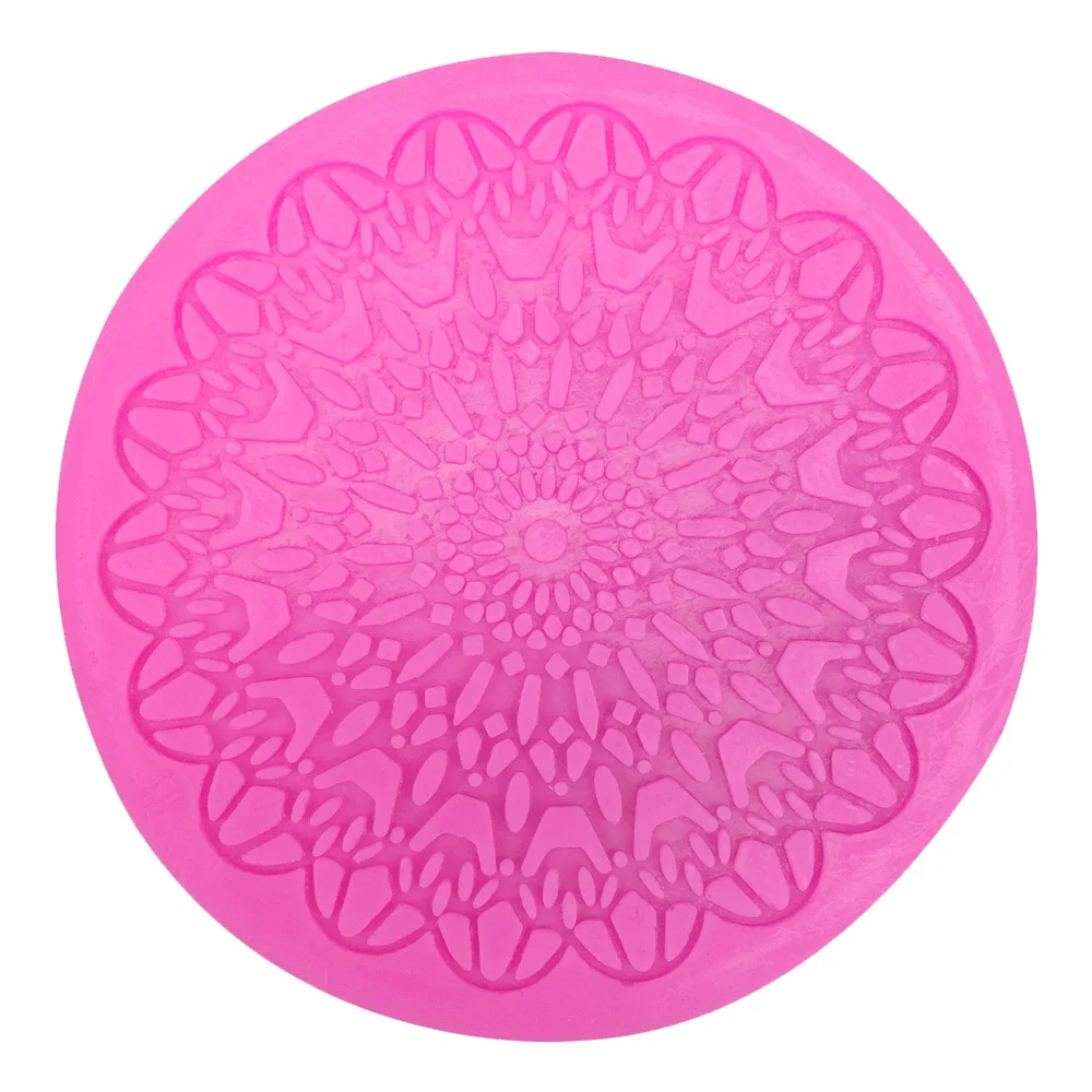 M0357 DIY Flower Patterns round Fondant lace Chocolate Moulds Silicone Mold Cake Decorating Tools Sugar Craft