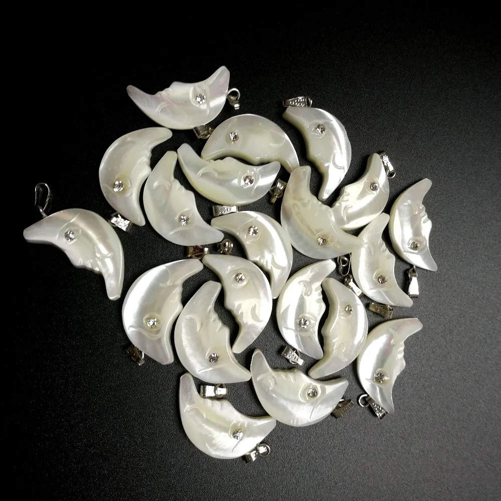 

Wholesale natural pendant abalone shell pendant moon pendant lively Hippocampus pendants