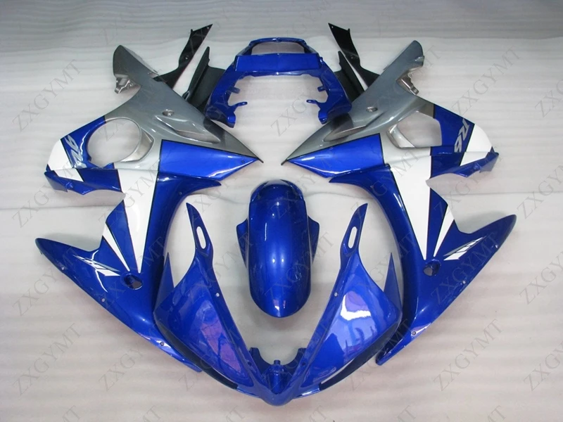 

Abs Fairing YZFR6 2003 - 2005 White Blue Silvery Fairing Kits YZFR6 2005 Bodywork for YAMAHA YZFR6 2003