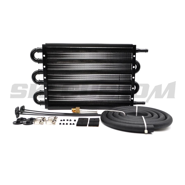 Sk Custom Universal 6 4 Row Aluminum Remote Transmission Oil Cooler Auto Manual Radiator Converter Transmission Oil Cooler Oil Coolerauto Oil Cooler Aliexpress