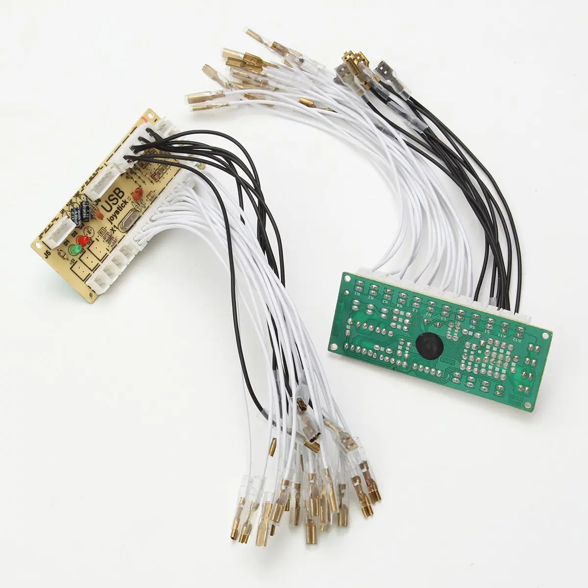 Online Arcade DIY Kits USB Control to PC Joystick LED 2 Players Push Buttons 2 x Zero Delay Keyboard Encoder