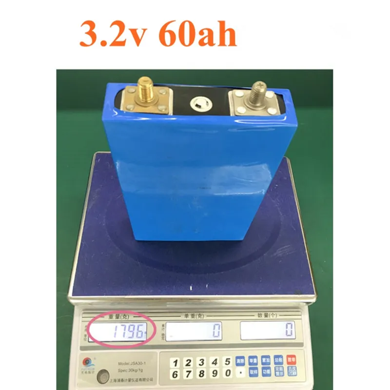 4 шт. Lifepo4 3,2 в высокой емкости 60Ah батарея 5C 300A разрядки поделки коробка для батареек для 12 В 24 в электрический автомобиль электрическая моторная лодка Ebike