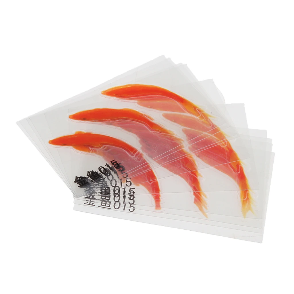 10 Sheets 3D Goldfish Clear Film Sticker, Koi Pond Painting, Resin Inclusion for Resin Craft Art ,Resin Decorative Stickers