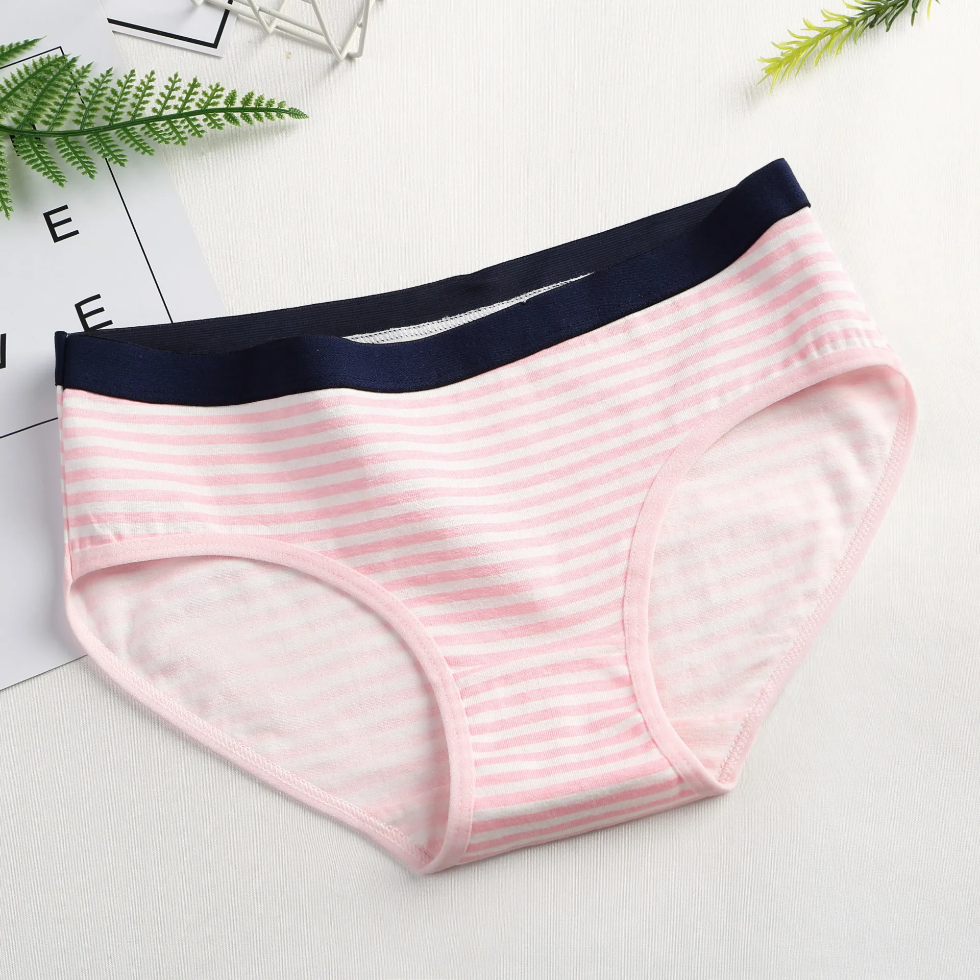 Хлопковое нижнее белье женские трусики сексуальные танга ropa interior femenina розовое