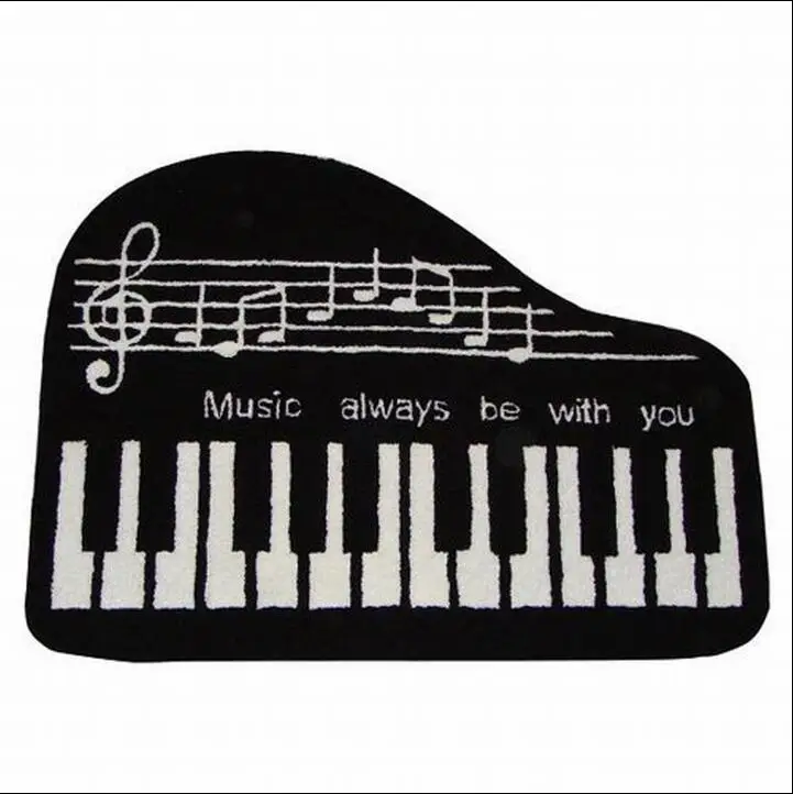 

DIY Latch Hook Rug Kits Unfinished Crocheting Tapestry 3D Yarn Needlework Cushion Sets for Embroidery Carpet Black Piano Mat