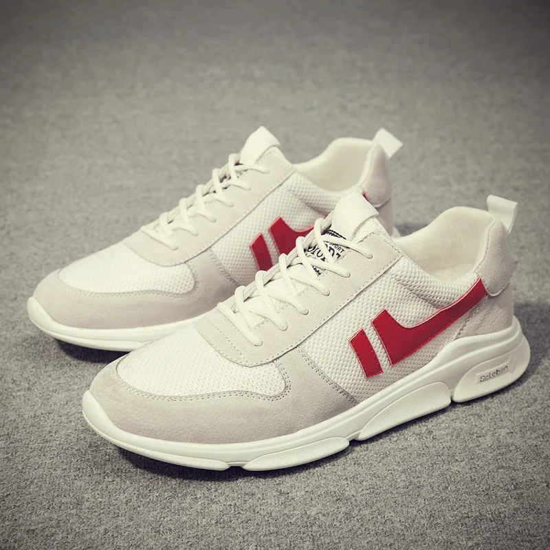 

Running Shoes for Men Outdoor Sneakers Breathable Mesh Solid Sport Shoes Adult Lace-up Non-slip zapatillas hombre