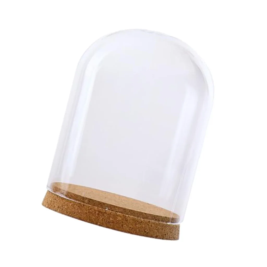 Glass Dome Cover Cloche Bell Jar Succulents Terrariums with Wood Cork Wedding Parties Decorations Miniatures Craft