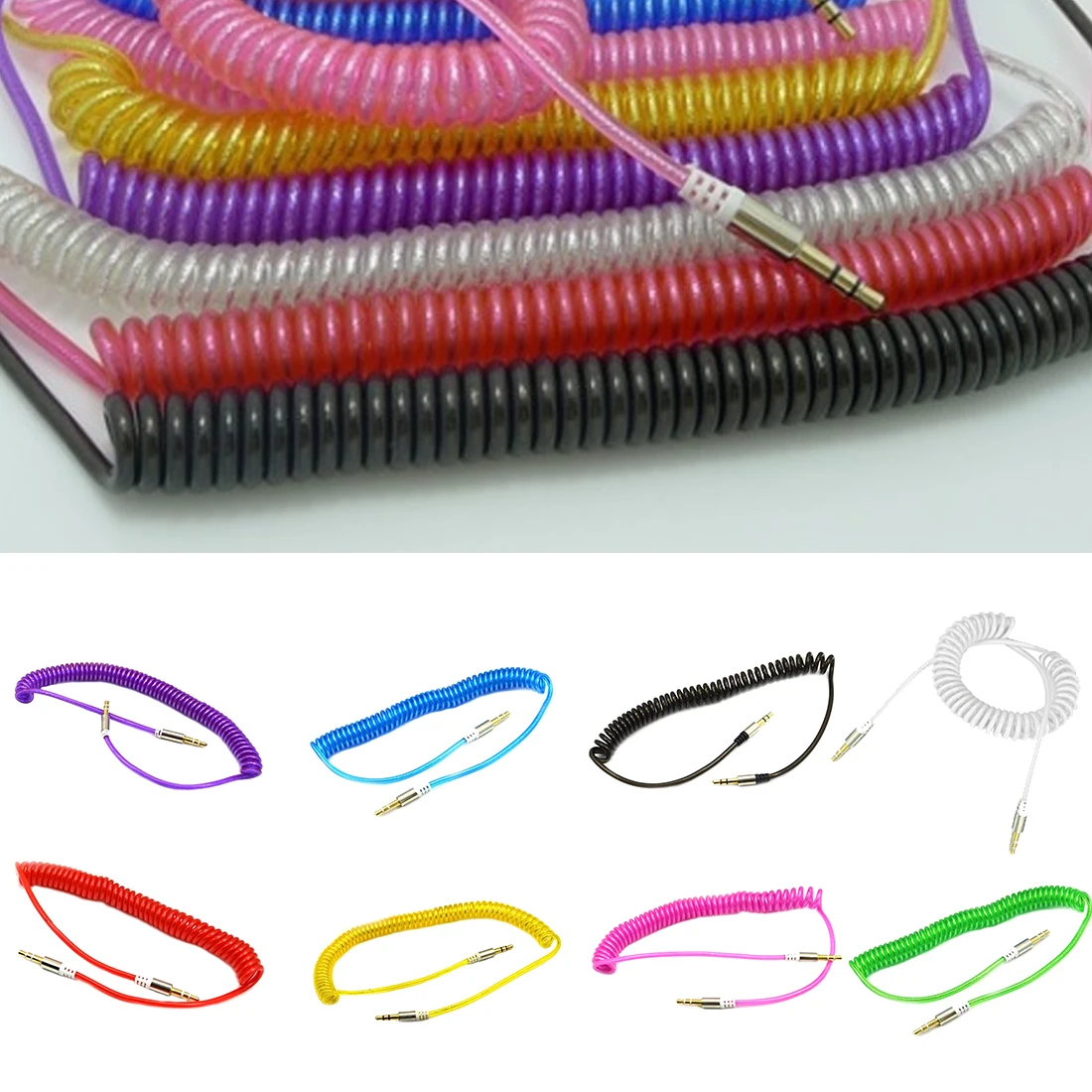 Good 1pcs 3.5mm Retractable Vehienlar Aux Cables Mobile