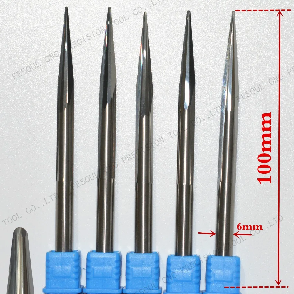 

6mm*10degree*100L,10pcs,Free shipping Taper Ball nose cone End Mill,CNC milling Cutter,Solid carbide tool,woodworking router bit