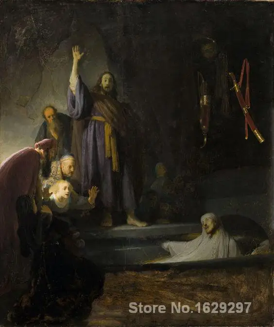 Classical Painting art Portrait The Raising of Lazarus by Rembrandt van Rijn artworks Handmade High quality