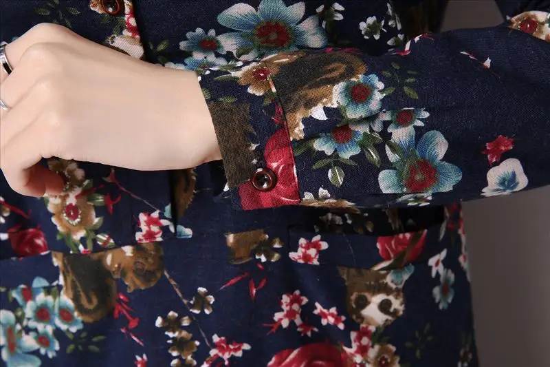 Women Blouses Turn Down Collar Floral Print Blouse Long Sleeve Shirt blusas Femininas vintage casual women Tops Summer DM276 Women Blouses Turn Down Collar Floral Print Blouse Long Sleeve Shirt blusas Femininas vintage casual women Tops Summer DM276