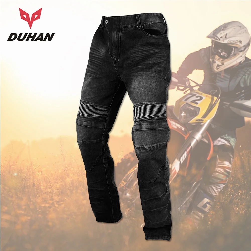 Брюки мужские мотоциклетные черные с защитой колена|moto pants|pants motocrossmotocross racing pants |