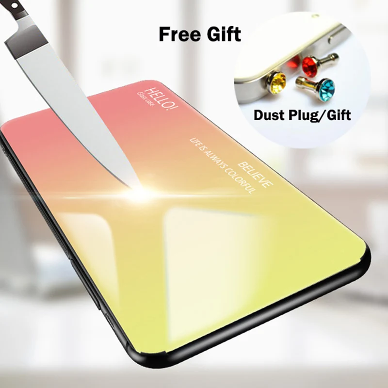 Чехол Leanonus из закаленного стекла для huawei mate 20 Pro градиентная Мягкая Рамка