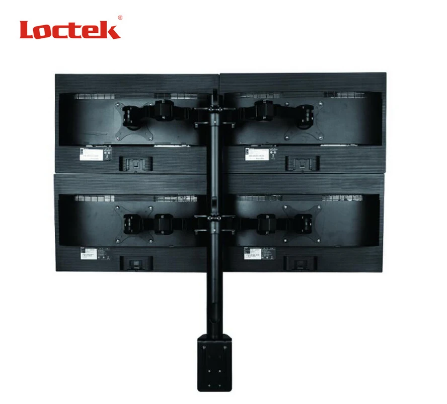 Loctek D1Q Настольный четырехъядерный тяжелый монитор крепление Дисплей Стенд четыре экрана кронштейн ЖК-подставка подходит для 1"-30" Максимальная поддержка 10 кг на руку