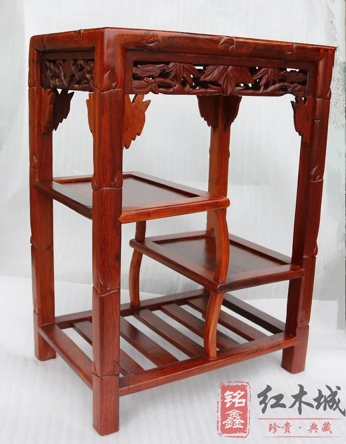 Mahogany furniture Burmese rosewood tea cabinets Sideboard coffee table large fruit rosewood tea rack Phone rack