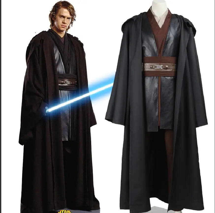 Custom Made Adult Star Wars Costume Anakin Skywalker Cosplay Halloween Carnival Party With Glove | Тематическая одежда и
