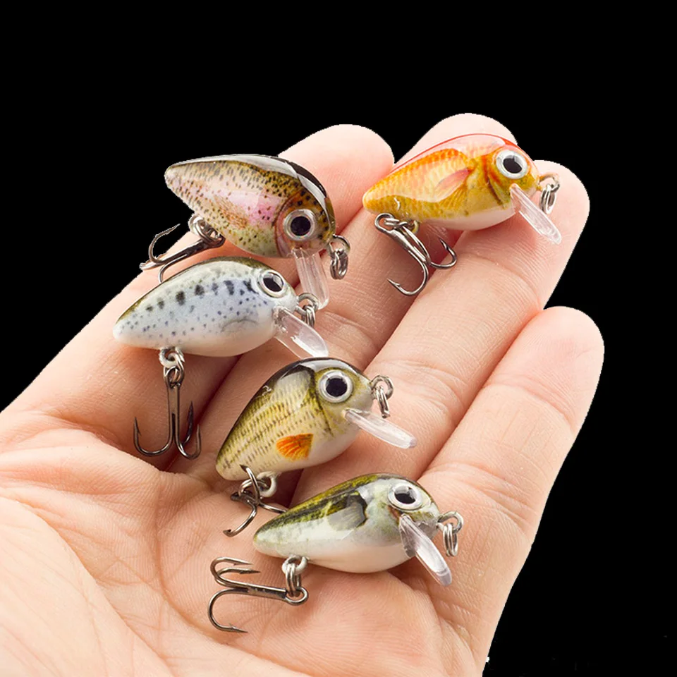 WALK FISH 5 шт./лот 1 8 г 3 см Воблер Topwater 0 м японский мини кренкбейт приманок с