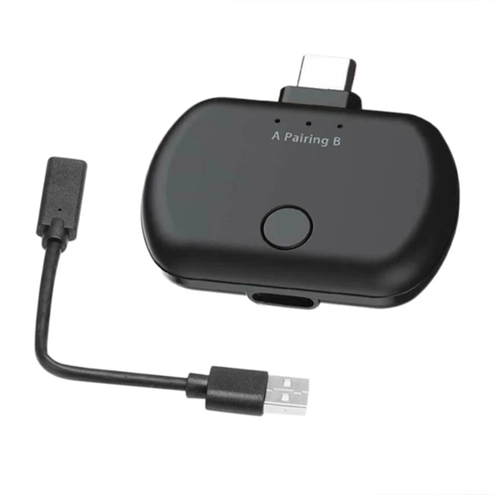 Черный Bluetooth 5,0 usb type C Dual Link низкая задержка беспроводной музыкальный передатчик аудио адаптер для PS4 nintendo переключатель Macbook - Цвет: Черный