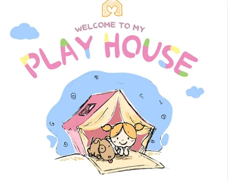 Милая Детская палатка палатки игровая комната хлопок детские развивающие игрушки ткань детские игровые палатки комната для розового цвета