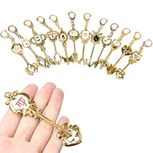 NEW FASHION Fairy Tail ZODIAC Star Spirit magician Lucy summons KEY Twelve Constellation KEYCHAIN Cosplay Gift
