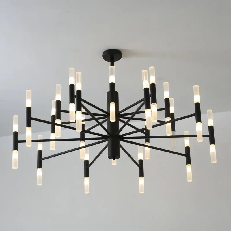  Modern Fashion Designer Black Gold Led Ceiling Art Deco Suspended Chandelier Light Lamp for Kitchen - 32965410370
