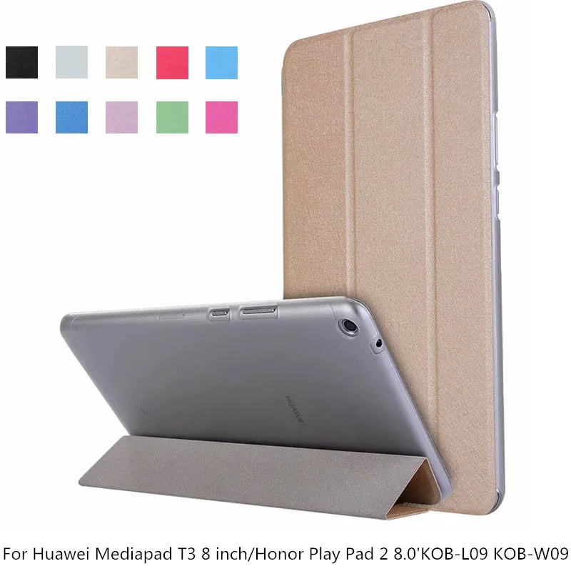 Прозрачный Твердый чехол для планшета из искусственной кожи Huawei T3 8 Honor Play Pad 2 0