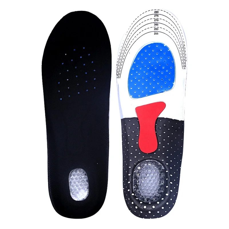 1 Pair Silicone Thickening Pain Relief Insole Deodorization Sports Shoes Pad